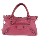 BALENCIAGA The First Hand Bag Leather 2way Pink 103208 Auth 184935SM-2