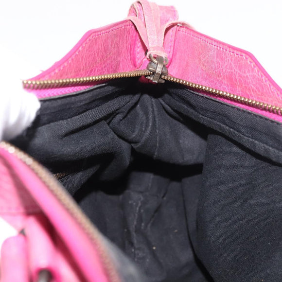 BALENCIAGA The First Hand Bag Leather 2way Pink 103208 Auth 184935SM