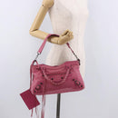 BALENCIAGA The First Hand Bag Leather 2way Pink 103208 Auth 184935SM-29