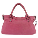 BALENCIAGA The First Hand Bag Leather 2way Pink 103208 Auth 184935SM-3