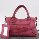 BALENCIAGA The First Hand Bag Leather 2way Pink 103208 Auth 184935SM-30