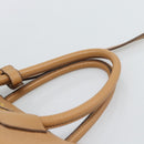 PRADA Hand Bag Leather 2way Beige Gold Auth 184937V-14