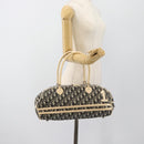 Christian Dior Trotter Canvas Boston Bag PVC Black Silver Auth 184938-23
