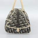 Christian Dior Trotter Canvas Boston Bag PVC Black Silver Auth 184938-3