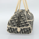 Christian Dior Trotter Canvas Boston Bag PVC Black Silver Auth 184938-4