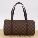 LOUIS VUITTON Damier Ebene Papillon 30 Hand Bag N51303 LV Auth 184940V-12