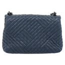 BOTTEGA VENETA INTRECCIATO Chain Shoulder Bag Leather Navy Auth 184942V-2