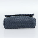BOTTEGA VENETA INTRECCIATO Chain Shoulder Bag Leather Navy Auth 184942V-5