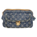 LOUIS VUITTON Monogram Denim Bum Bag Body Bag Blue M95347 LV Auth 184945SAV-13