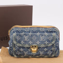 LOUIS VUITTON Monogram Denim Bum Bag Body Bag Blue M95347 LV Auth 184945SAV-12