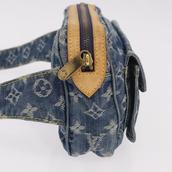 LOUIS VUITTON Monogram Denim Bum Bag Body Bag Blue M95347 LV Auth 184945SAV