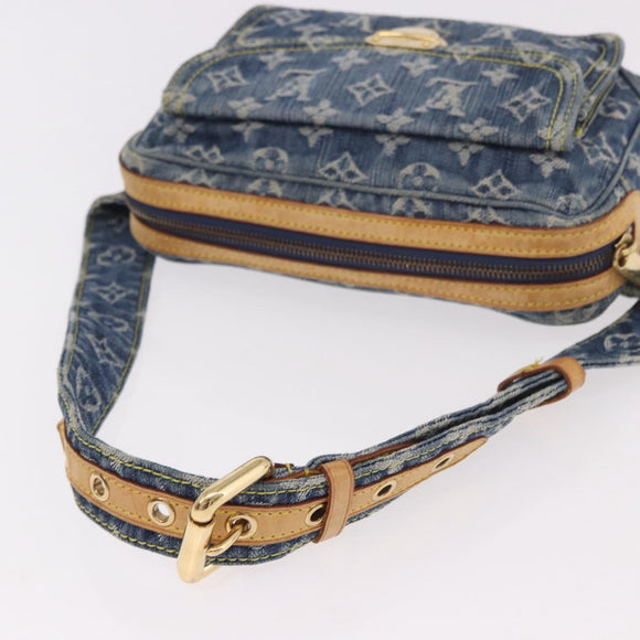 LOUIS VUITTON Monogram Denim Bum Bag Body Bag Blue M95347 LV Auth 184945SAV