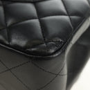 CHANEL Big Matelasse30 Chain Shoulder Bag Lamb Skin Black Gold CC Auth 184946SAV-17