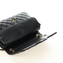 CHANEL Big Matelasse30 Chain Shoulder Bag Lamb Skin Black Gold CC Auth 184946SAV-19