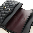 CHANEL Big Matelasse30 Chain Shoulder Bag Lamb Skin Black Gold CC Auth 184946SAV-22
