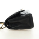 CHANEL Big Matelasse30 Chain Shoulder Bag Lamb Skin Black Gold CC Auth 184946SAV-3