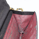 CHANEL Matelasse Chain Shoulder Bag Cotton Black Gold CC Auth 184947-18