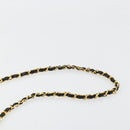 CHANEL Matelasse Chain Shoulder Bag Cotton Black Gold CC Auth 184947-8