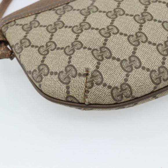 GUCCI GG Supreme Shoulder Bag PVC Beige Gold 904 02 020 Auth 184952