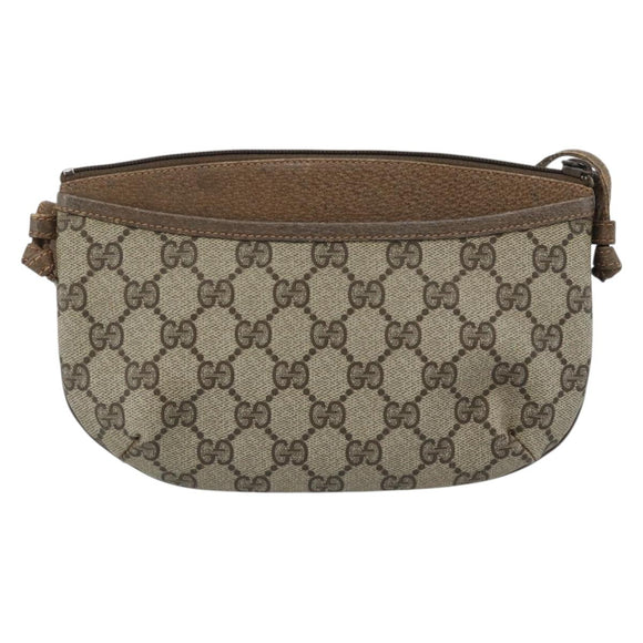 GUCCI GG Supreme Shoulder Bag PVC Beige Gold 904 02 020 Auth 184952