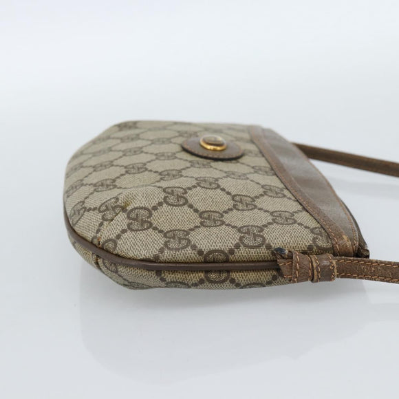 GUCCI GG Supreme Shoulder Bag PVC Beige Gold 904 02 020 Auth 184952