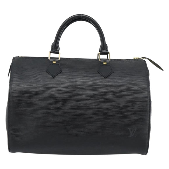LOUIS VUITTON Epi Speedy 30 Hand Bag Noir Black M43002 LV Auth 184956V