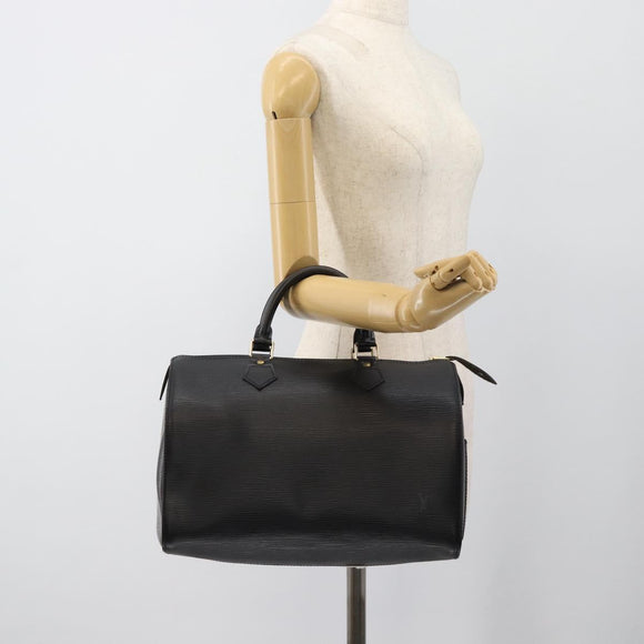 LOUIS VUITTON Epi Speedy 30 Hand Bag Noir Black M43002 LV Auth 184956V