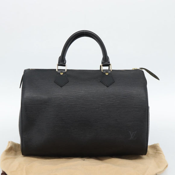 LOUIS VUITTON Epi Speedy 30 Hand Bag Noir Black M43002 LV Auth 184956V