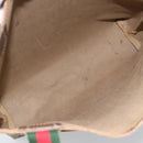 GUCCI GG Supreme Web Sherry Line Tote Bag PVC Beige Gold Auth 184959-11