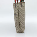 GUCCI GG Supreme Web Sherry Line Tote Bag PVC Beige Gold Auth 184959-4