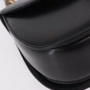GUCCI Bamboo Hand Bag Leather Black Gold 000 01 0633 Auth 184960V-10