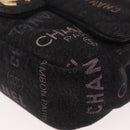 CHANEL Chain Matelasse 22 Shoulder Bag Denim Black Gold CC Auth 184961SM-11