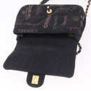 CHANEL Chain Matelasse 22 Shoulder Bag Denim Black Gold CC Auth 184961SM-15