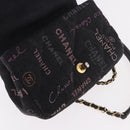 CHANEL Chain Matelasse 22 Shoulder Bag Denim Black Gold CC Auth 184961SM-17