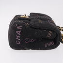 CHANEL Chain Matelasse 22 Shoulder Bag Denim Black Gold CC Auth 184961SM-4