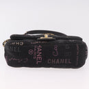 CHANEL Chain Matelasse 22 Shoulder Bag Denim Black Gold CC Auth 184961SM-9