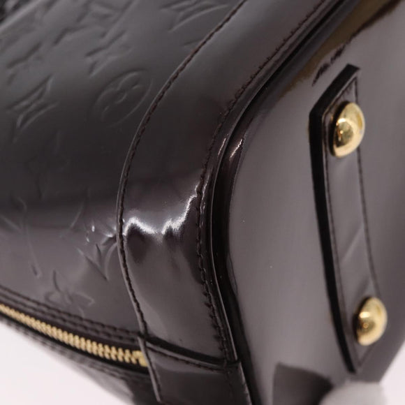 LOUIS VUITTON Monogram Vernis Alma PM Hand Bag Amarante M91611 LV Auth 184964V