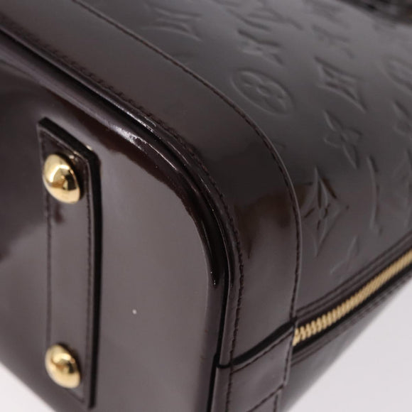 LOUIS VUITTON Monogram Vernis Alma PM Hand Bag Amarante M91611 LV Auth 184964V