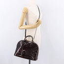 LOUIS VUITTON Monogram Vernis Alma PM Hand Bag Amarante M91611 LV Auth 184964V-26