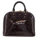 LOUIS VUITTON Monogram Vernis Alma PM Hand Bag Amarante M91611 LV Auth 184964V-2