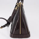 LOUIS VUITTON Monogram Vernis Alma PM Hand Bag Amarante M91611 LV Auth 184964V-3