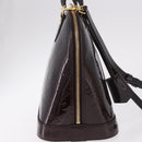 LOUIS VUITTON Monogram Vernis Alma PM Hand Bag Amarante M91611 LV Auth 184964V-4