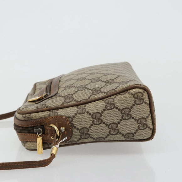 GUCCI GG Supreme Shoulder Bag PVC Beige Gold 007 115 0014 Auth 184965