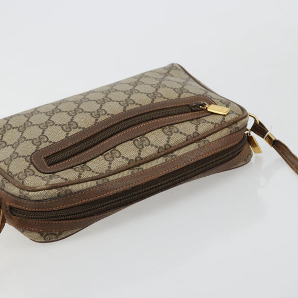 GUCCI GG Supreme Shoulder Bag PVC Beige Gold 007 115 0014 Auth 184965