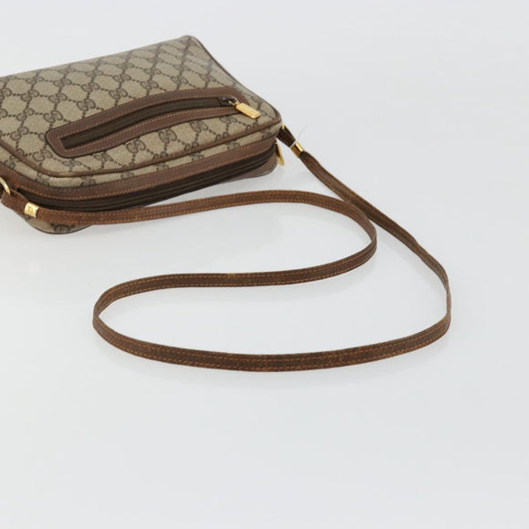 GUCCI GG Supreme Shoulder Bag PVC Beige Gold 007 115 0014 Auth 184965