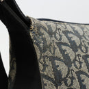 Christian Dior Trotter Canvas Shoulder Bag Navy Silver Auth 184967A-14