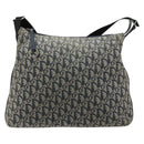Christian Dior Trotter Canvas Shoulder Bag Navy Silver Auth 184967A-2