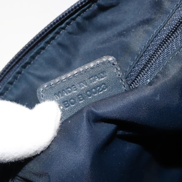Christian Dior Trotter Canvas Shoulder Bag Navy Silver Auth 184967A