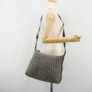 Christian Dior Trotter Canvas Shoulder Bag Navy Silver Auth 184967A-23