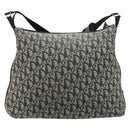Christian Dior Trotter Canvas Shoulder Bag Navy Silver Auth 184967A-3